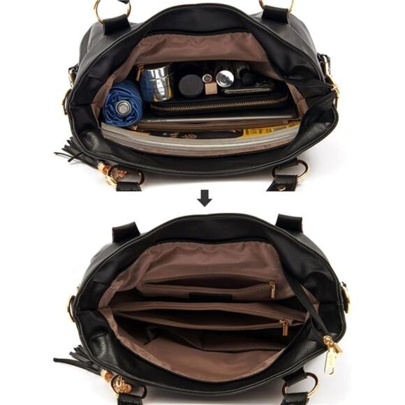 Qiyuer Purses And Wallets Set For Women Tote Handbags Large Hobo Bag Purse With - Picture 4 of 7